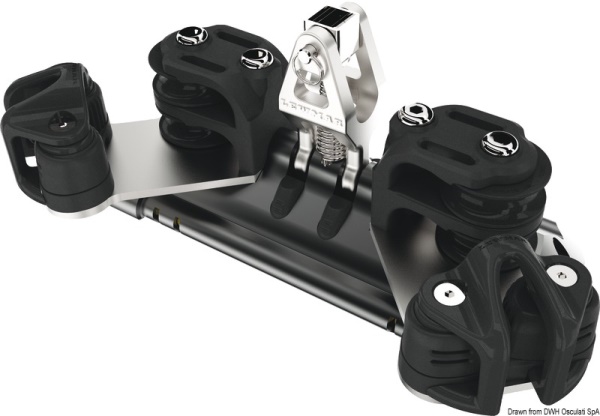 Carrello randa 1 supporto verticale pulegge doppie con strozzatore - 68.725.01