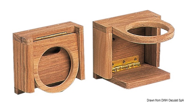 Porta bicchiere parete teak - 71.305.10