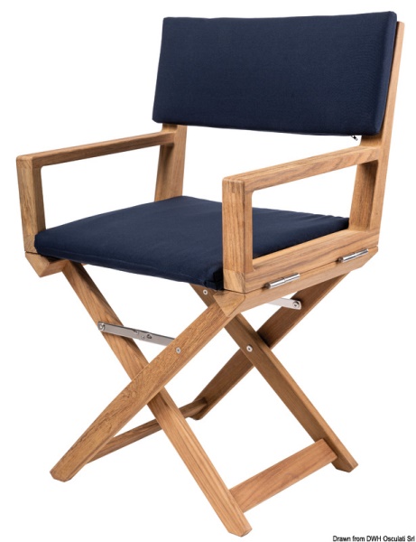 Sedia pieghevole ARC in Teak blue navy - 71.320.03