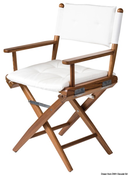 Sedia teak pieghevole rivestimento bianco - 71.323.21