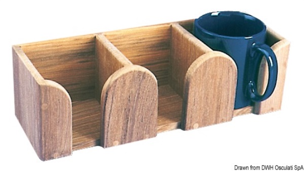 Porta tazze 3 posti teak - 71.371.20