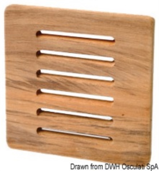 Frontalino protezione teak 125x125 mm - 71.396.70