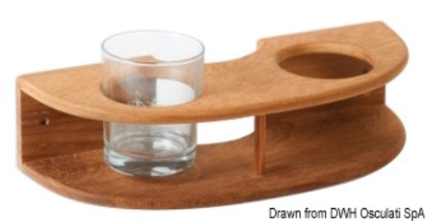 Portabicchiere teak a parete 2 posti - 71.602.40