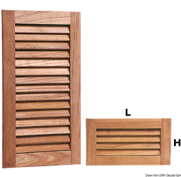 Griglia aereazione teak 228x400 mm - 71.607.10