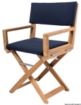 Osculati - Sedia pieghevole ARC in Teak blue navy