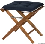 Osculati - Sgabello con tela blu imbottita