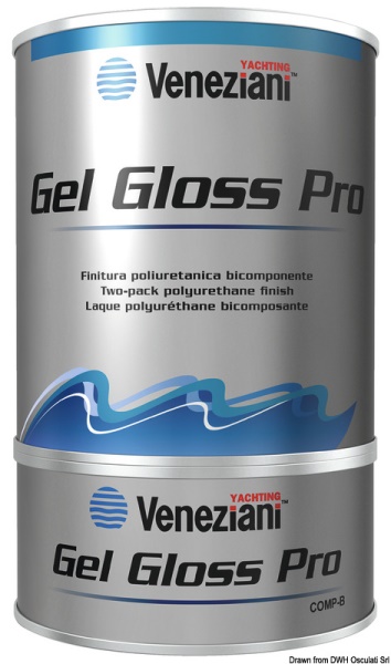 Smalto bicomponente Gel Gloss rosso 0,75 l - 65.008.00RO