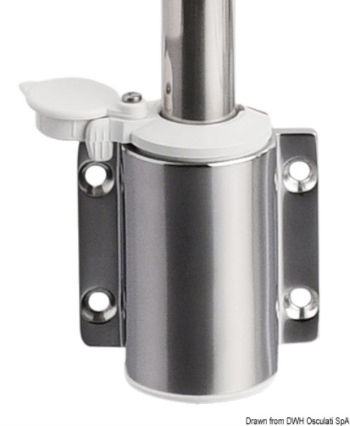 Asta Compact inox 60 cm fanale bianco - 11.112.02