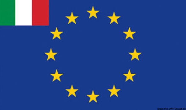 Bandiera Europa + Italia 20 x 30 cm - 35.440.01