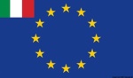Osculati - Bandiera Europa + Italia 20 x 30 cm