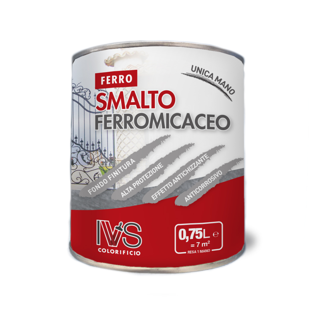 ivs SMALTO FERROMICACEO 0,75 LT NERO MM005