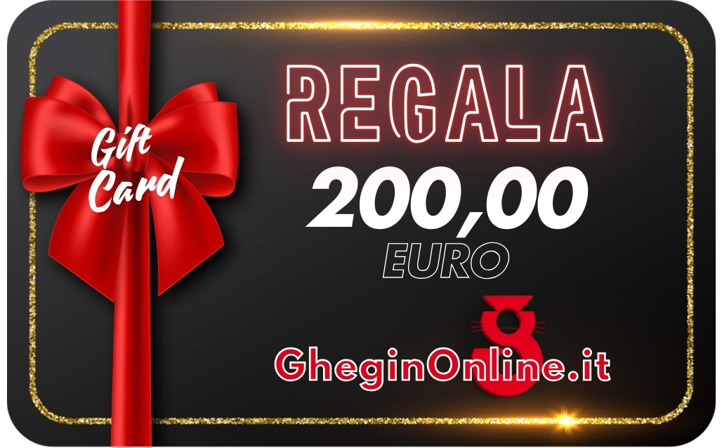 GHEGINONLINE GIFT CARD DA 200 EURO Fai un regalo diverso!