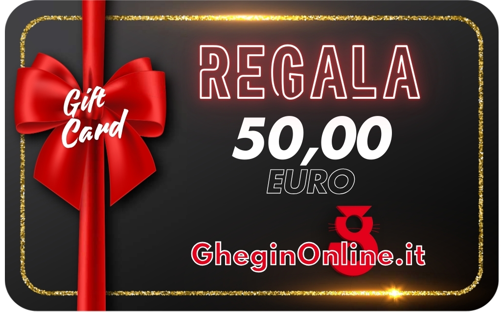 GHEGINONLINE GIFT CARD DA 50,00 EURO Fai un regalo diverso !