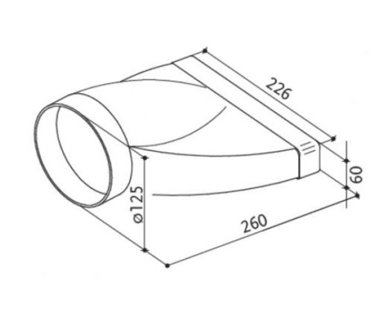 FABER 112.0157.296 Raccordo rettangolare/circolare per cappe da 26 cm