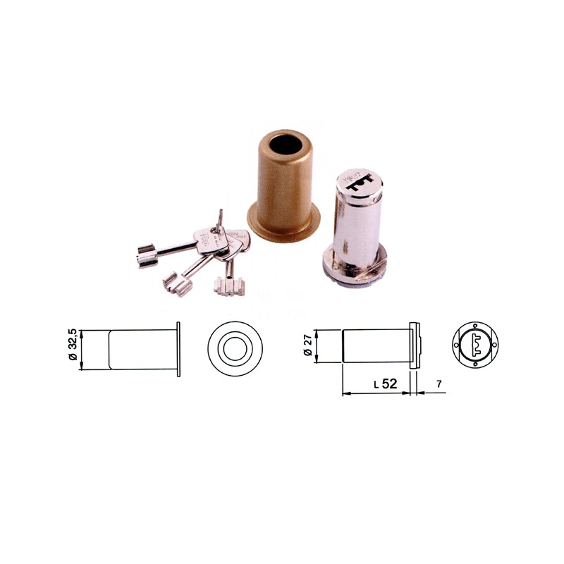 ISEO MT-550990012 CILINDRI POMPA 3 CHIAVI 60MM.
