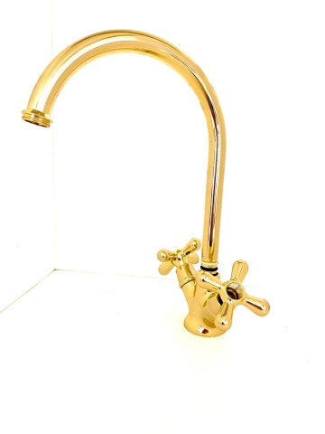 Gheginonline 2500/D Miscelatore in ottone lucido monoforo