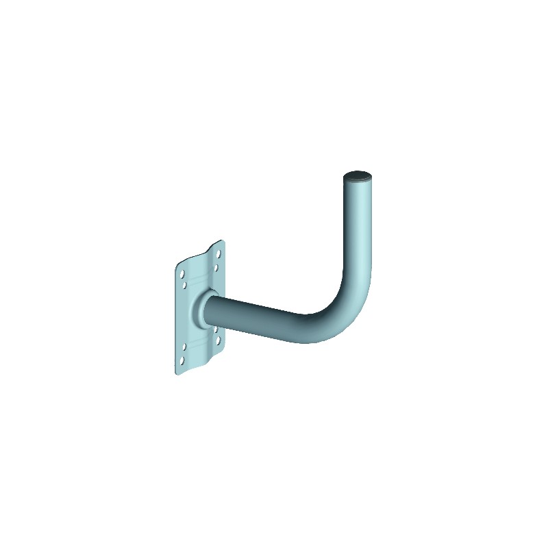 GHEGINONLINE CB801440 SUPPORTO MURO AD L CORTO CM 24 STAFFA A L CENTIMETRI 24