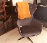 VALENTINI - Poltrona girevole base inox