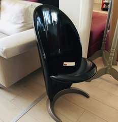 REFLEX PETALO Sedia pelle nera