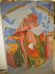 VOLPATO PAOLA Amore e psiche Affresco 123X78