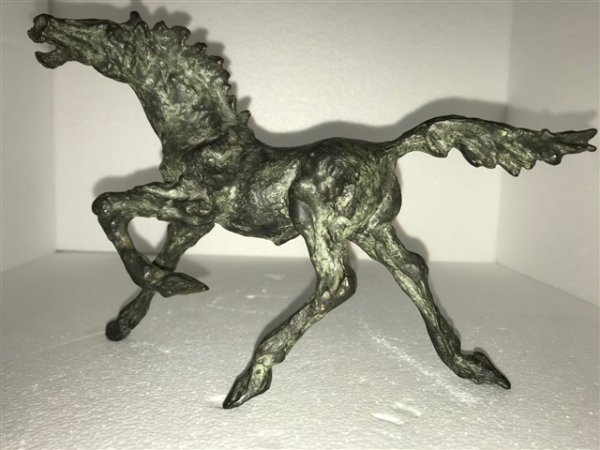 Murer Augusto Cavallino scultura in bronzo 84